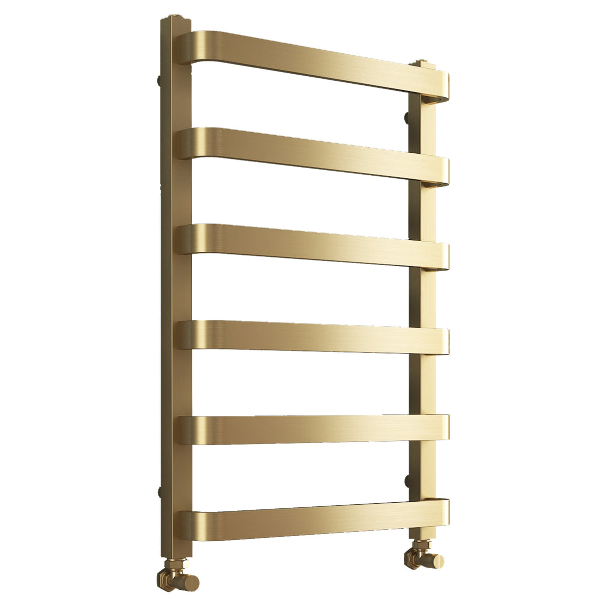 Tailored Hastings Vertical Towel Radiator - Brushed Brass, 8000mm X 500mm