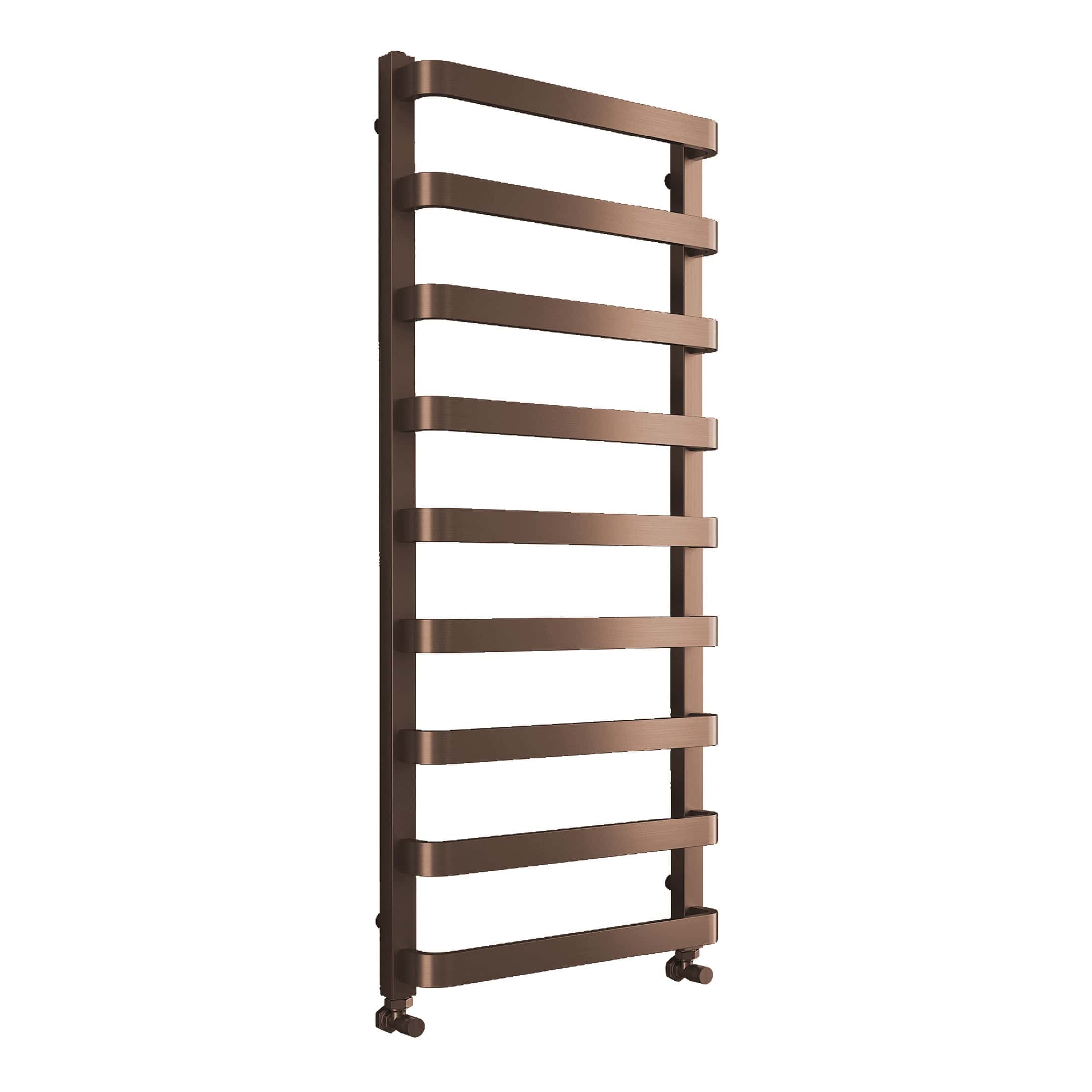 Elegant bronze towel radiator designed for modern bathrooms, providing efficient heating and stylish decor. Easy to install and maintain, perfect for adding warmth and a contemporary touch to your space.