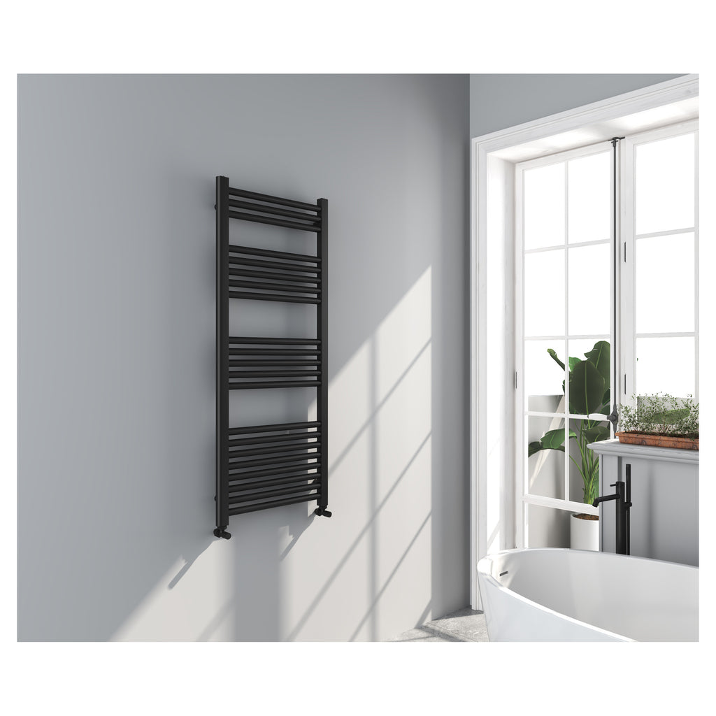 Tailored Omata 1200x500mm Towel Rail, Black