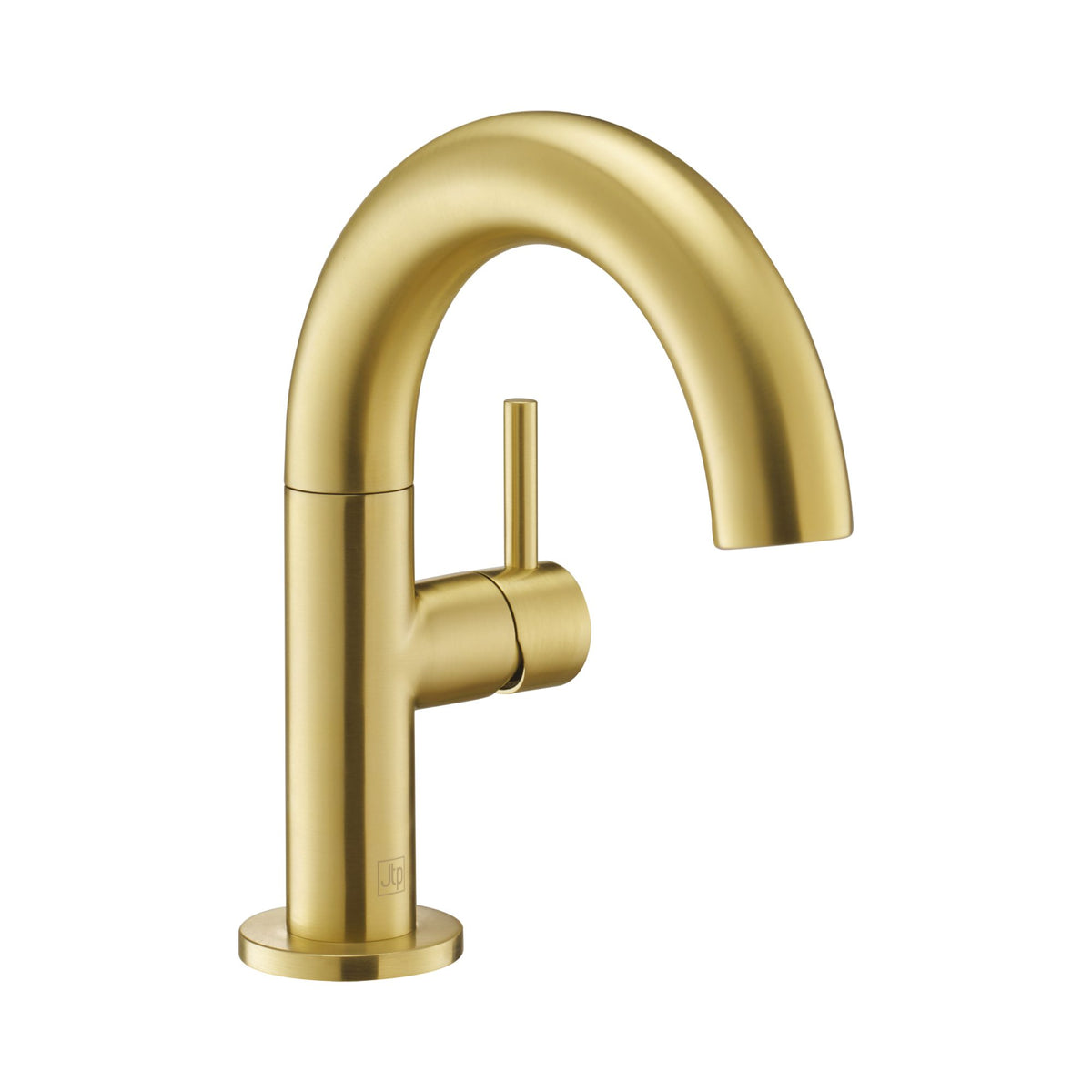 Sleek gold kitchen sink tap featuring a modern curved design and single lever handle, ideal for contemporary bathroom or kitchen renovations. Premium quality and stylish, perfect for luxury bathroom updates.