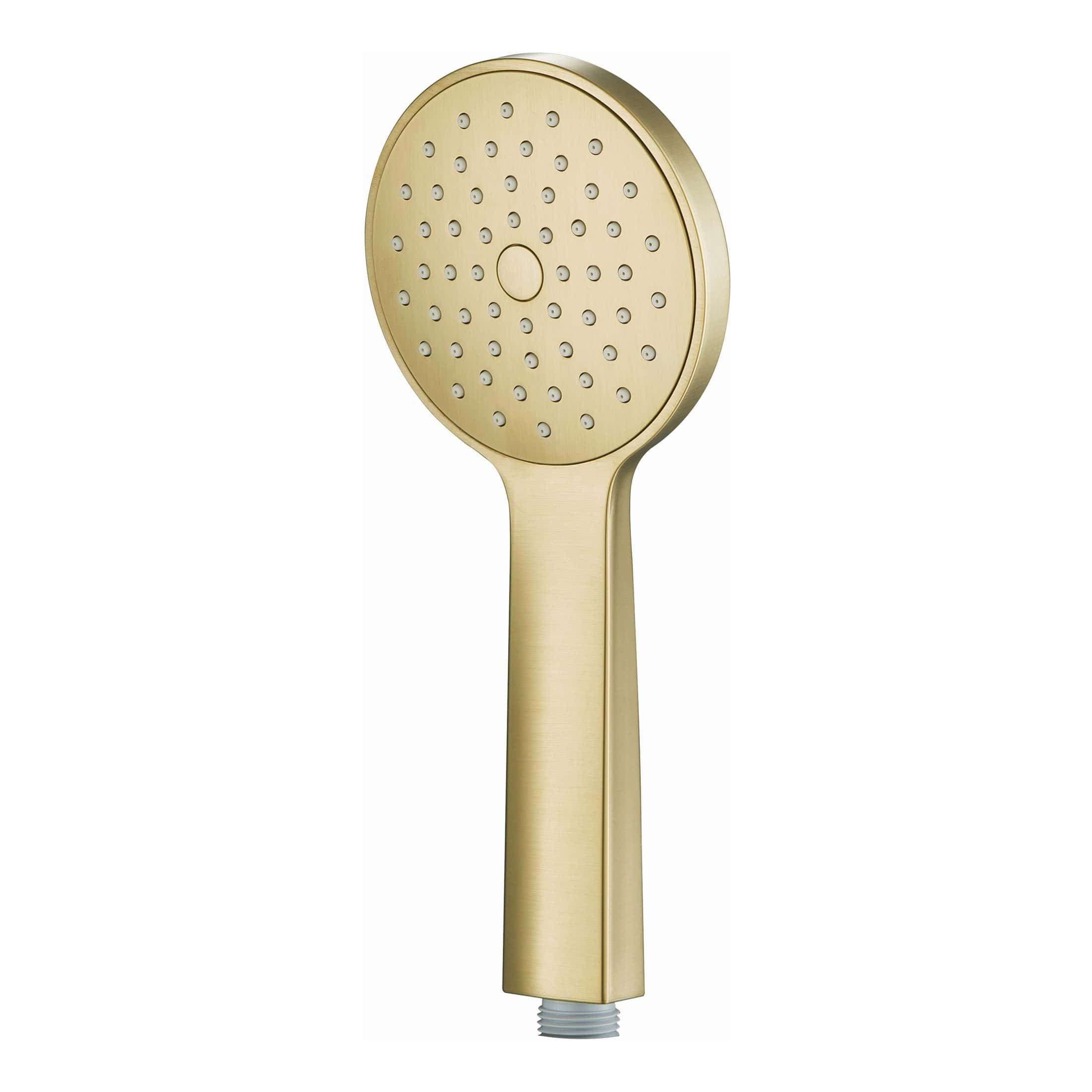 Luxurious gold handheld showerhead with multiple spray settings for a modern bathroom upgrade. Perfect for enhancing your shower experience and adding a touch of elegance.