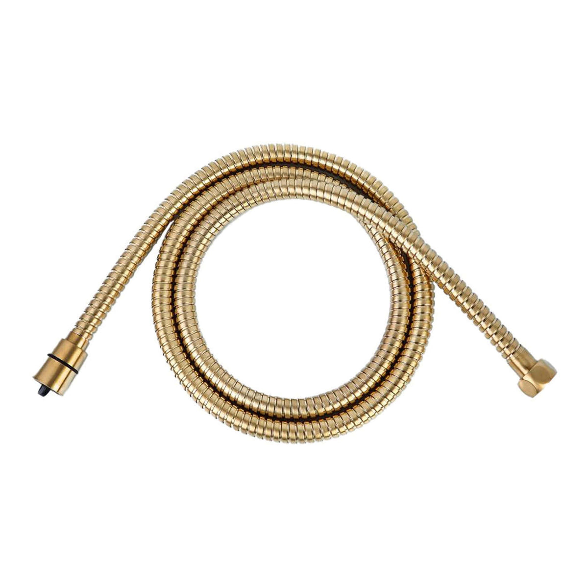 Flexible gold shower hose for bathroom renovation, high-quality bathroom plumbing accessories, durable and stylish shower hose fitting. Perfect for modern bathroom designs.