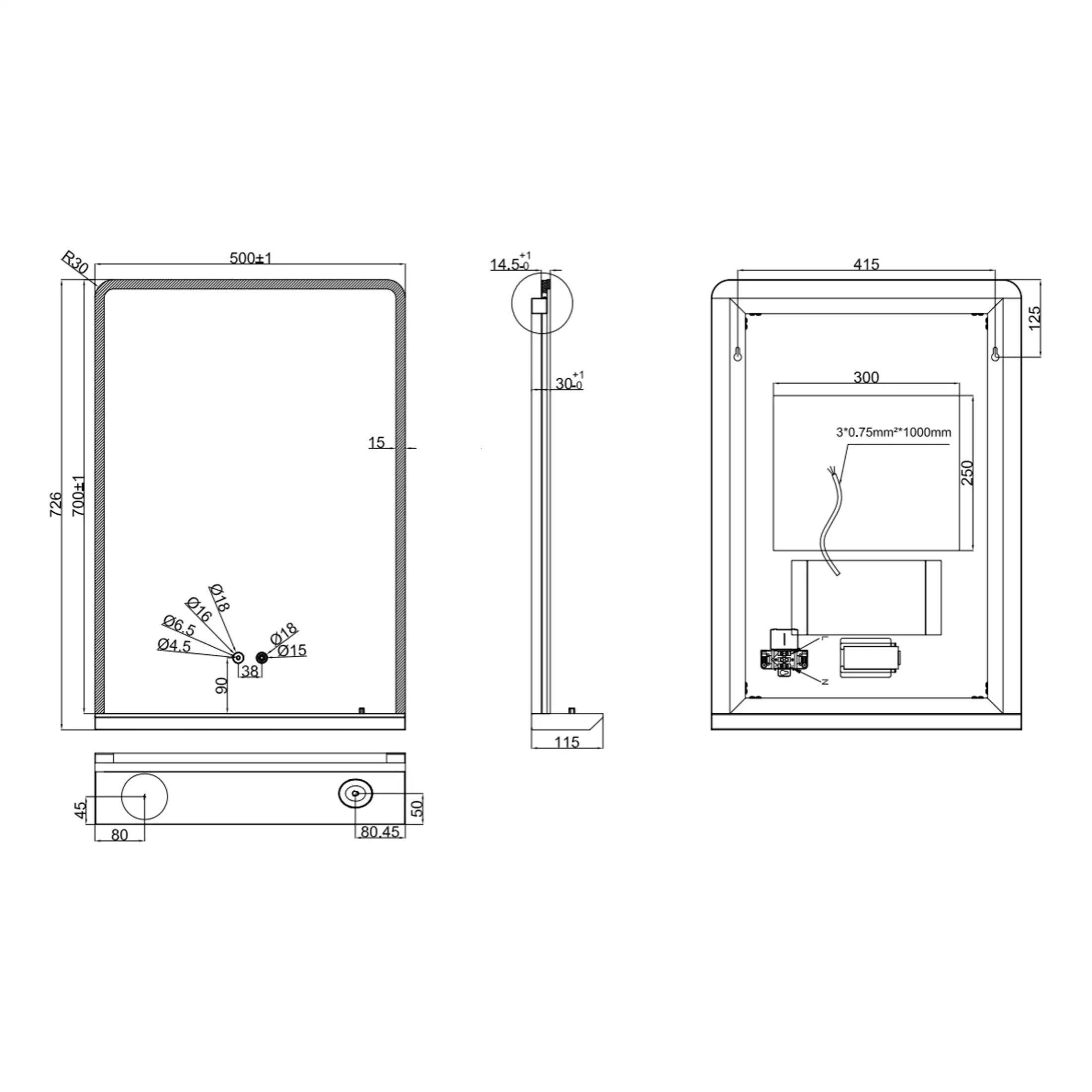 Precision technical bathroom design plans with detailed measurements for Bubly Bathrooms installations and renovations.