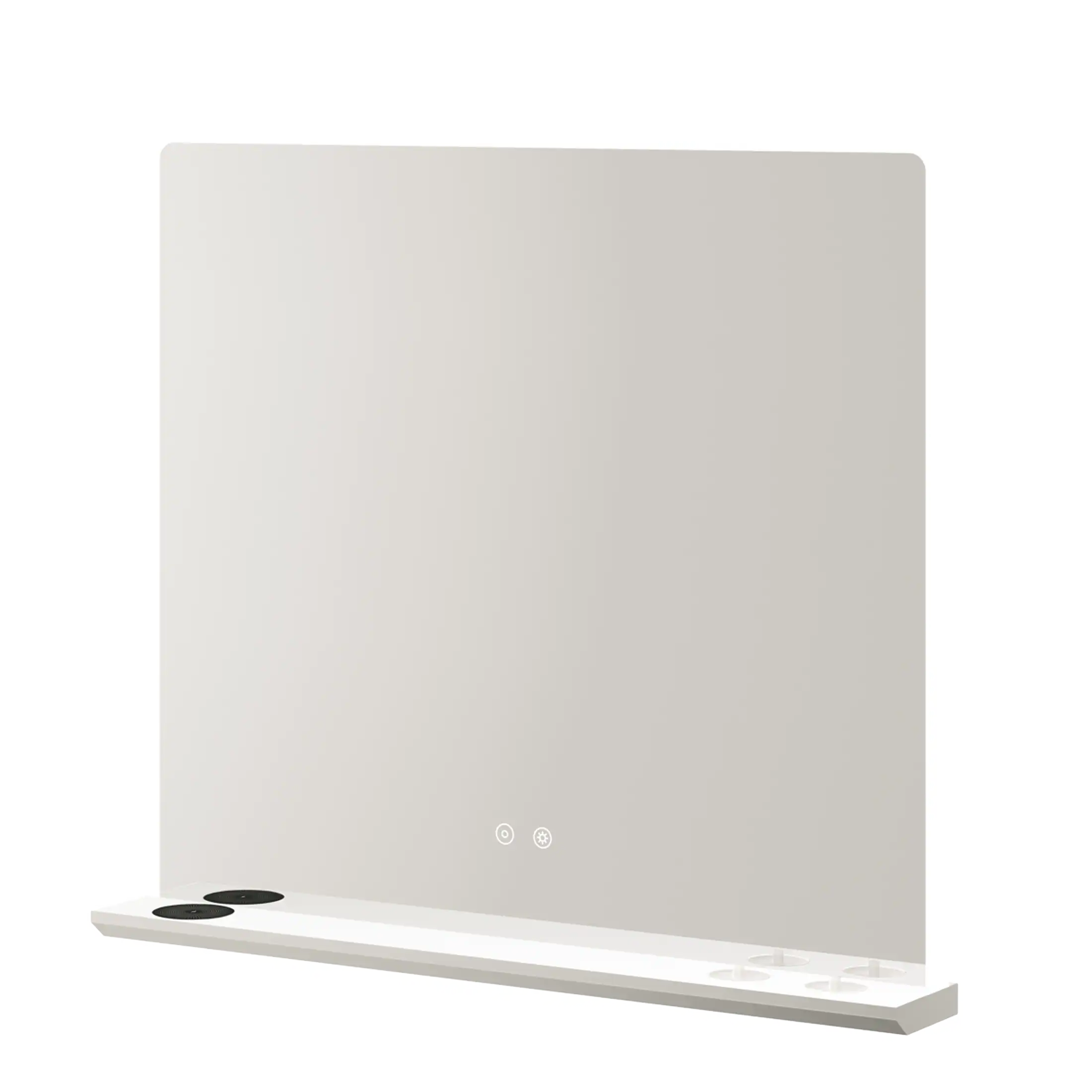 Heat-resistant glass kitchen splashback with integrated induction hob and power outlets, modern design for stylish and functional Bubly bathrooms. Perfect for contemporary kitchen renovations.