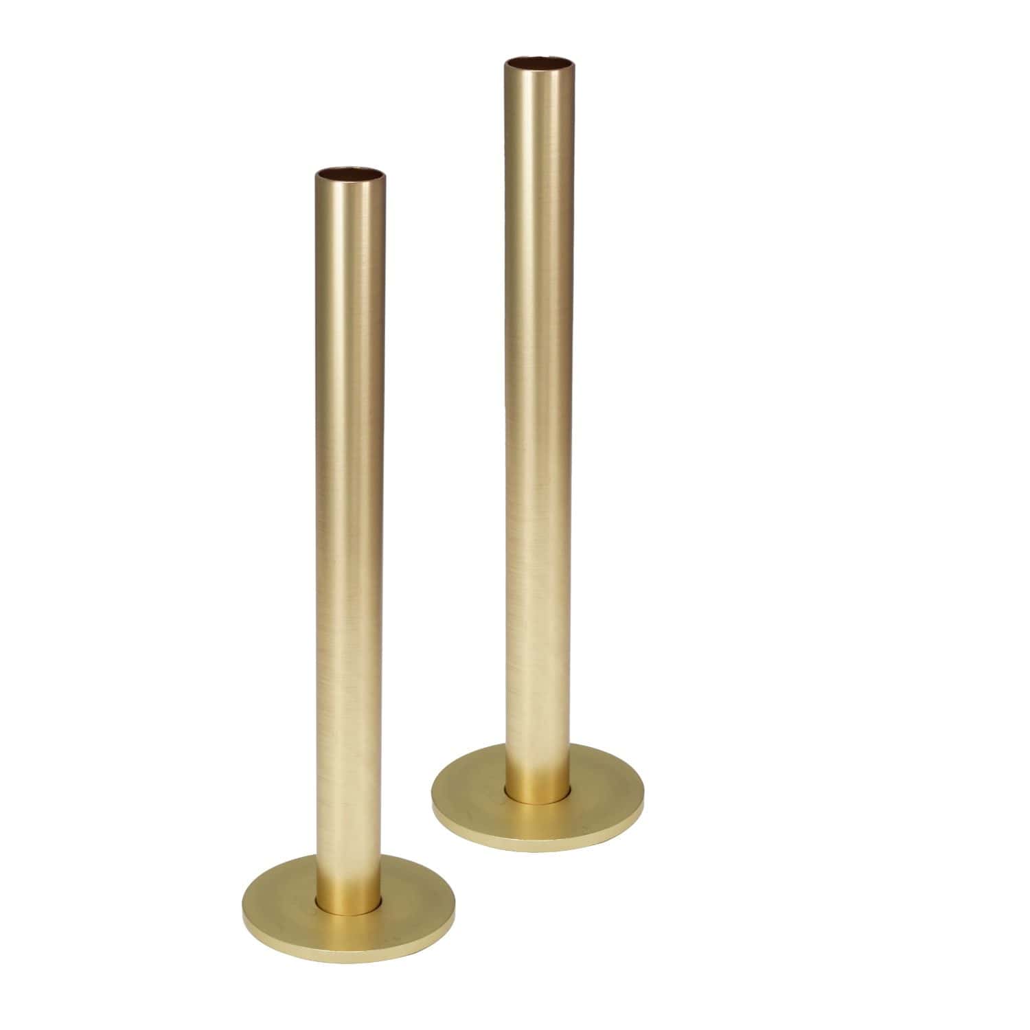 Shower column legs in gold finish, suitable for modern bathroom remodels, providing sturdy support and stylish design for walk-in showers or wet rooms.