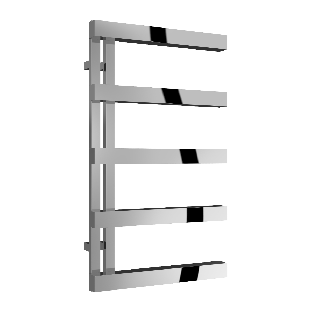 Reina Piazza Polished Stainless Steel Heated Towel Rail 870mm X 500mm