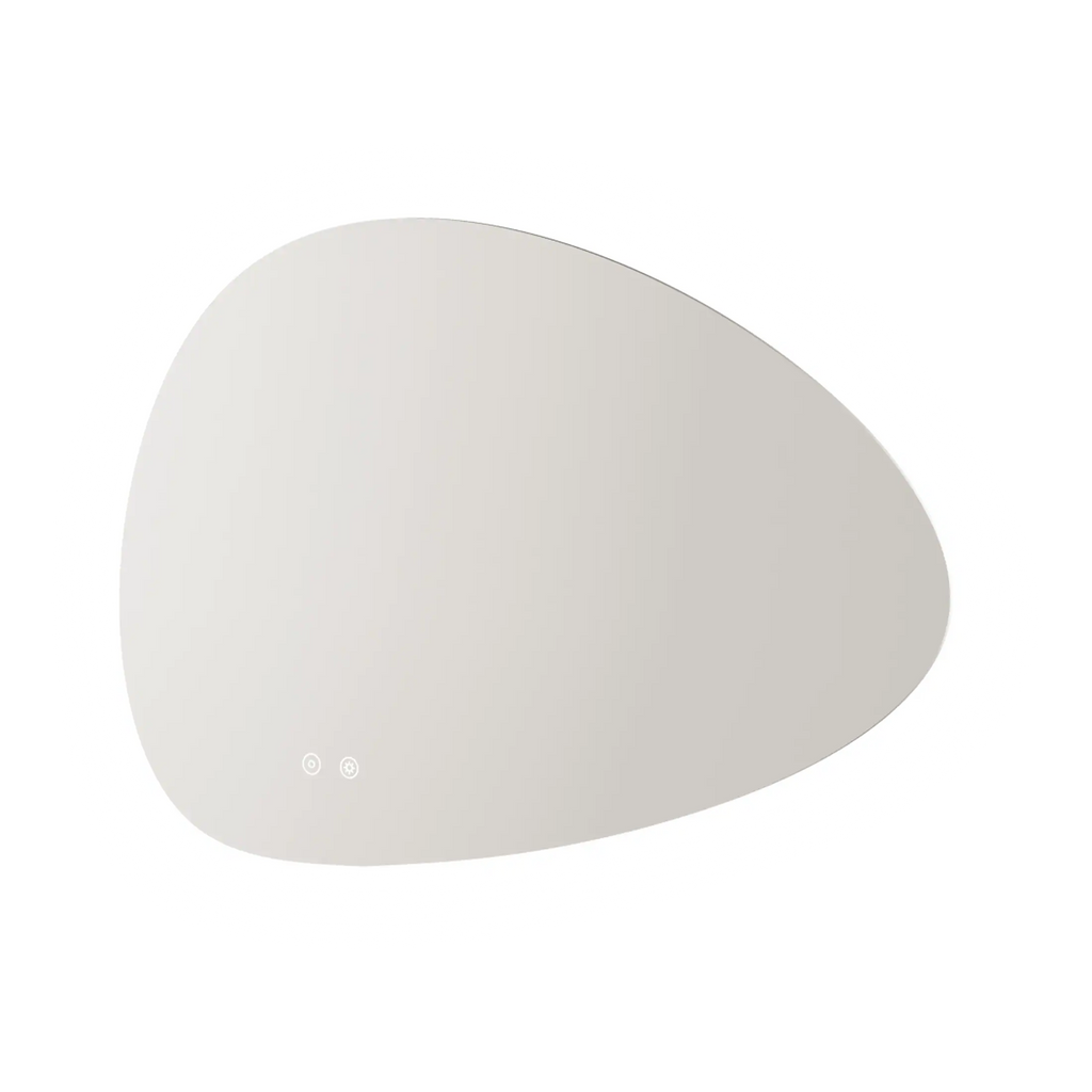 Wireless bathroom mirror with touch controls and LED lighting, modern design ideal for contemporary bathrooms. Perfect for grooming, with anti-fog features and sleek finish for a stylish look.