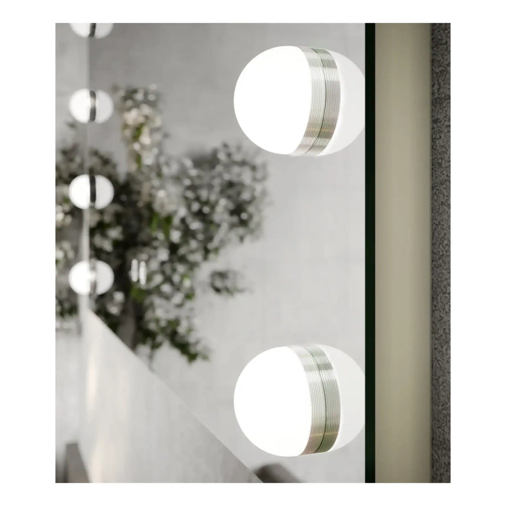 Bubly Bathrooms modern LED bathroom vanity lights with sleek chrome finish, ideal for contemporary bathroom lighting, energy efficient and stylish illumination.