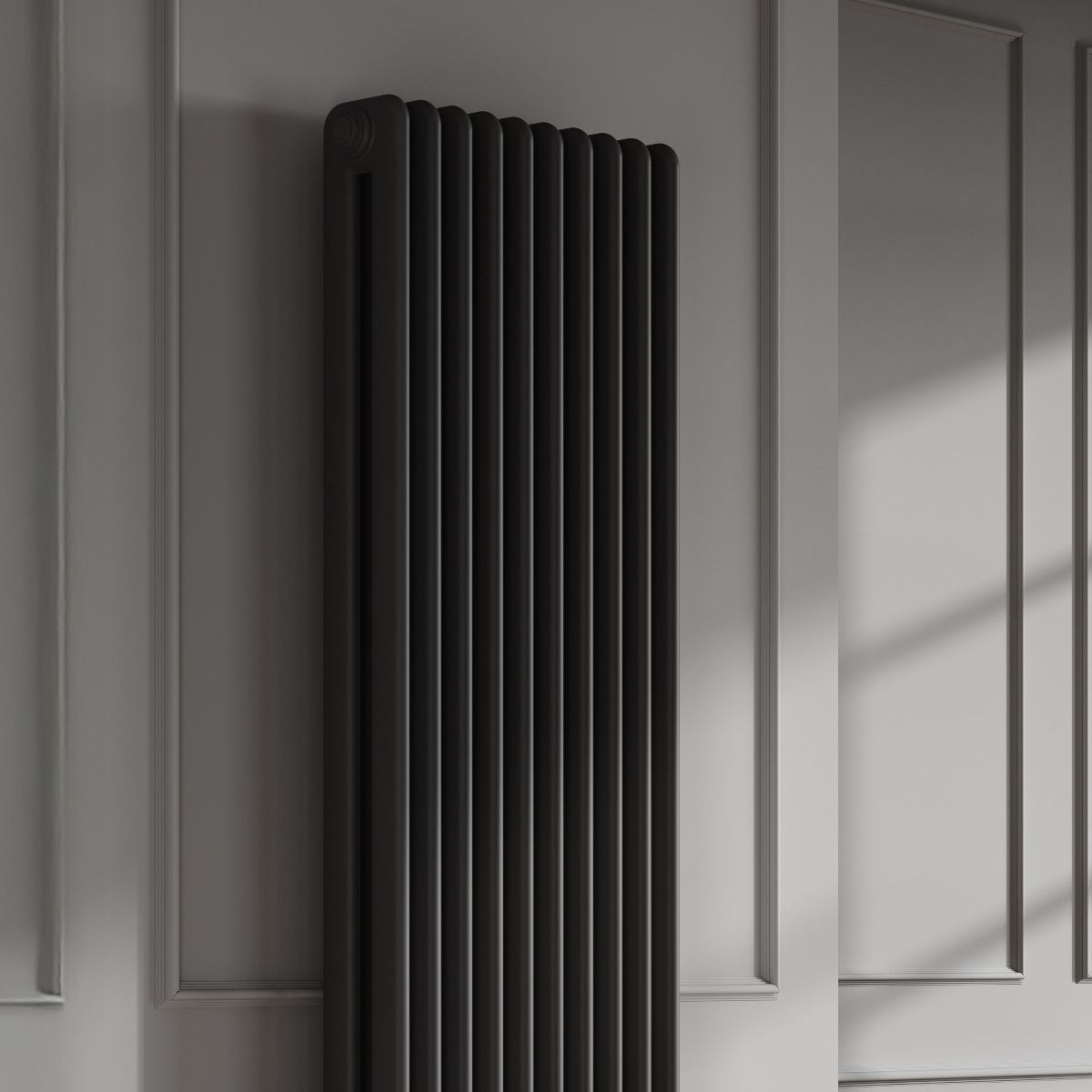 Reina Hedingham Vertical Black Designer Radiator
