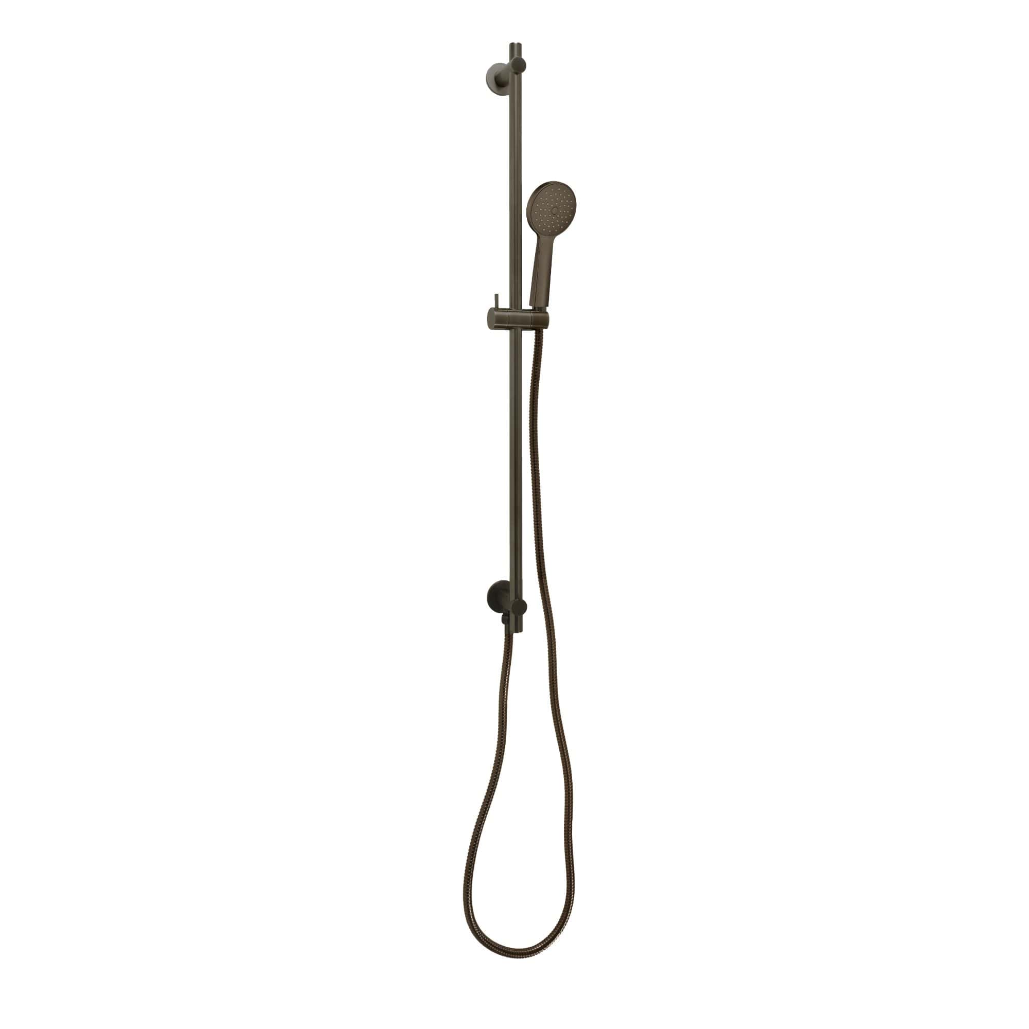 Modern black rain shower system with handheld shower head and adjustable bar for luxurious bathroom upgrade. Ideal for contemporary Bubly bathrooms and stylish shower improvements.