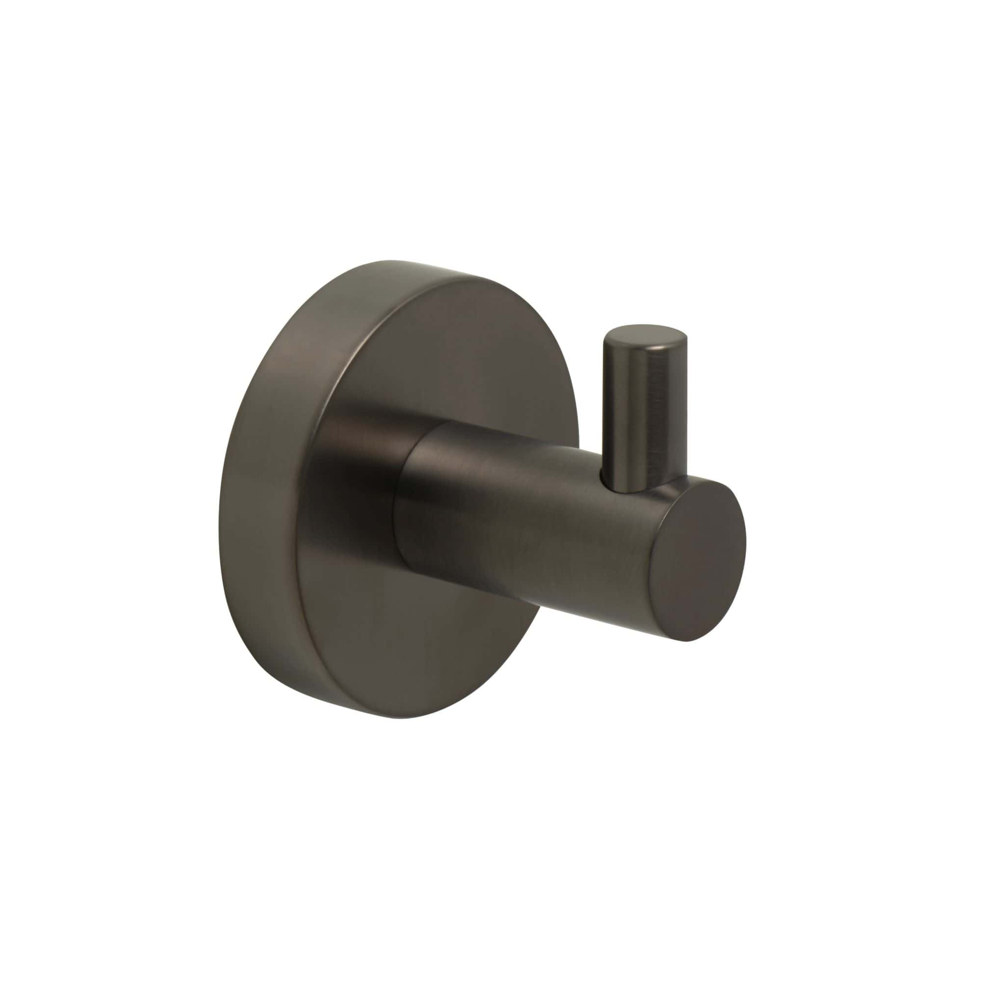 Polished nickel wall-mounted hook for bathroom towels and accessories, designed for modern bathroom aesthetics.
