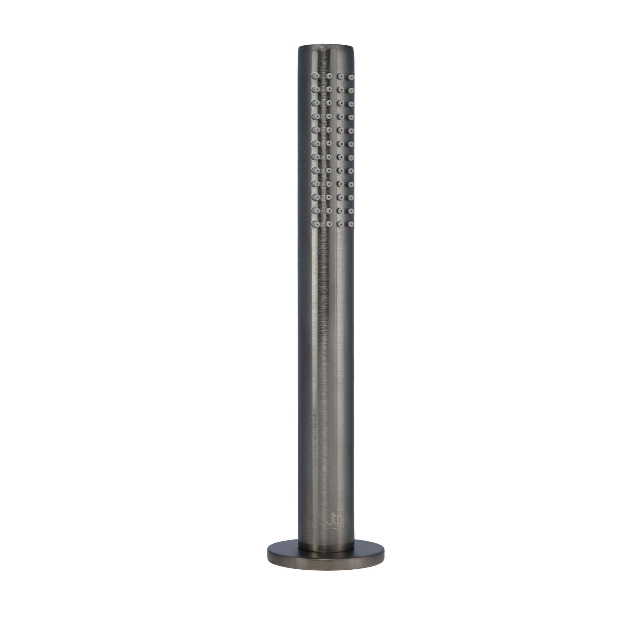 Polished stainless steel outdoor shower column with multiple spray nozzles, ideal for modern bathroom or garden outdoor spaces, offering a stylish and functional design.