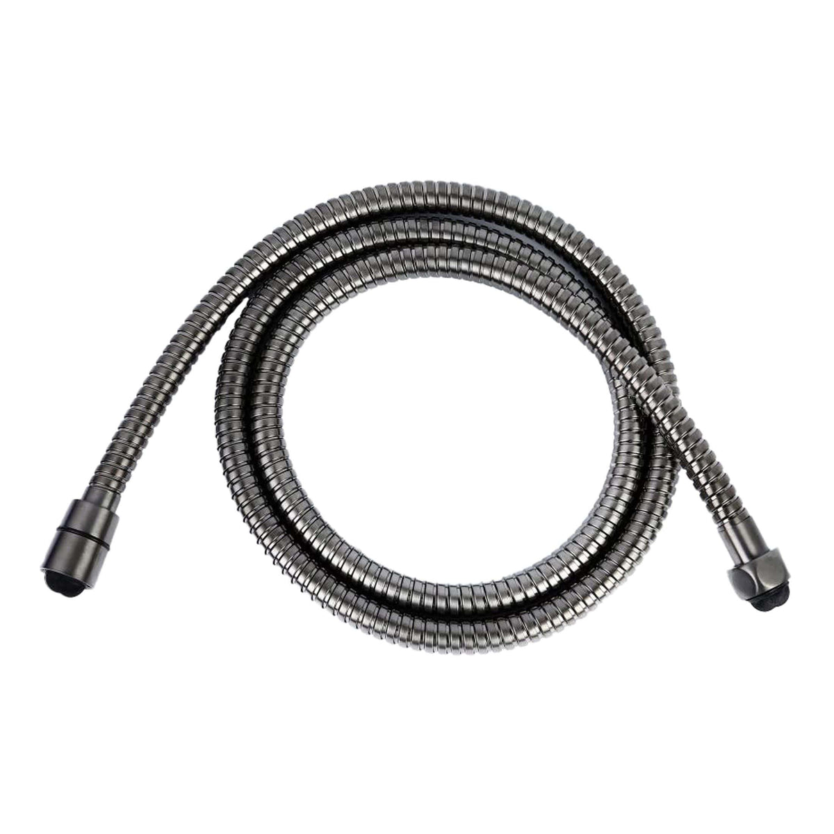 Flexible shower hose for bathroom use, made of stainless steel with durable fittings for a secure connection to shower heads. Suitable for modern and traditional bathroom designs.