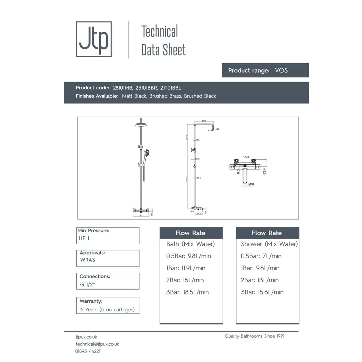 2. Modern bubly bathrooms shower system with adjustable spray head and sleek design, perfect for high-end bathroom renovations and contemporary shower setups.