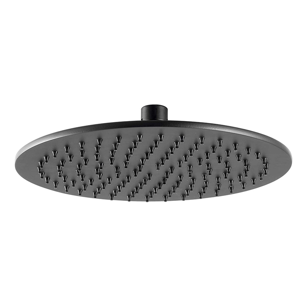 Modern black showerhead with multiple nozzles for a luxurious bathroom experience.