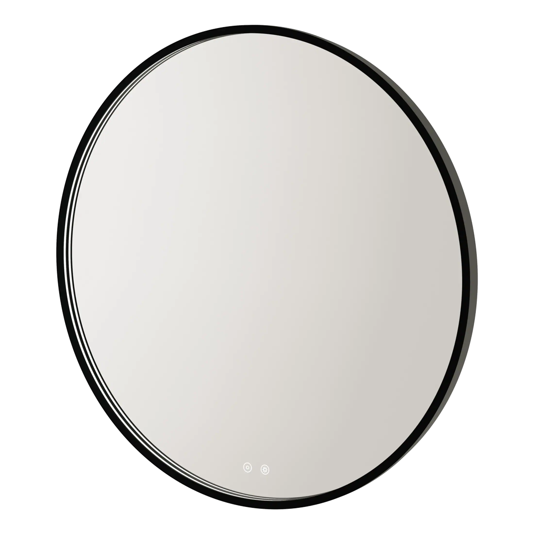 Sleek circular bathroom mirror with touch sensor and LED lighting, ideal for modern bathrooms, adding style and functionality with high-quality craftsmanship.