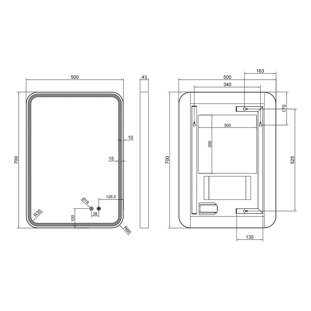 High-quality bathroom shower enclosure design with detailed technical drawings, dimensions, and specifications for modern bathroom installations.