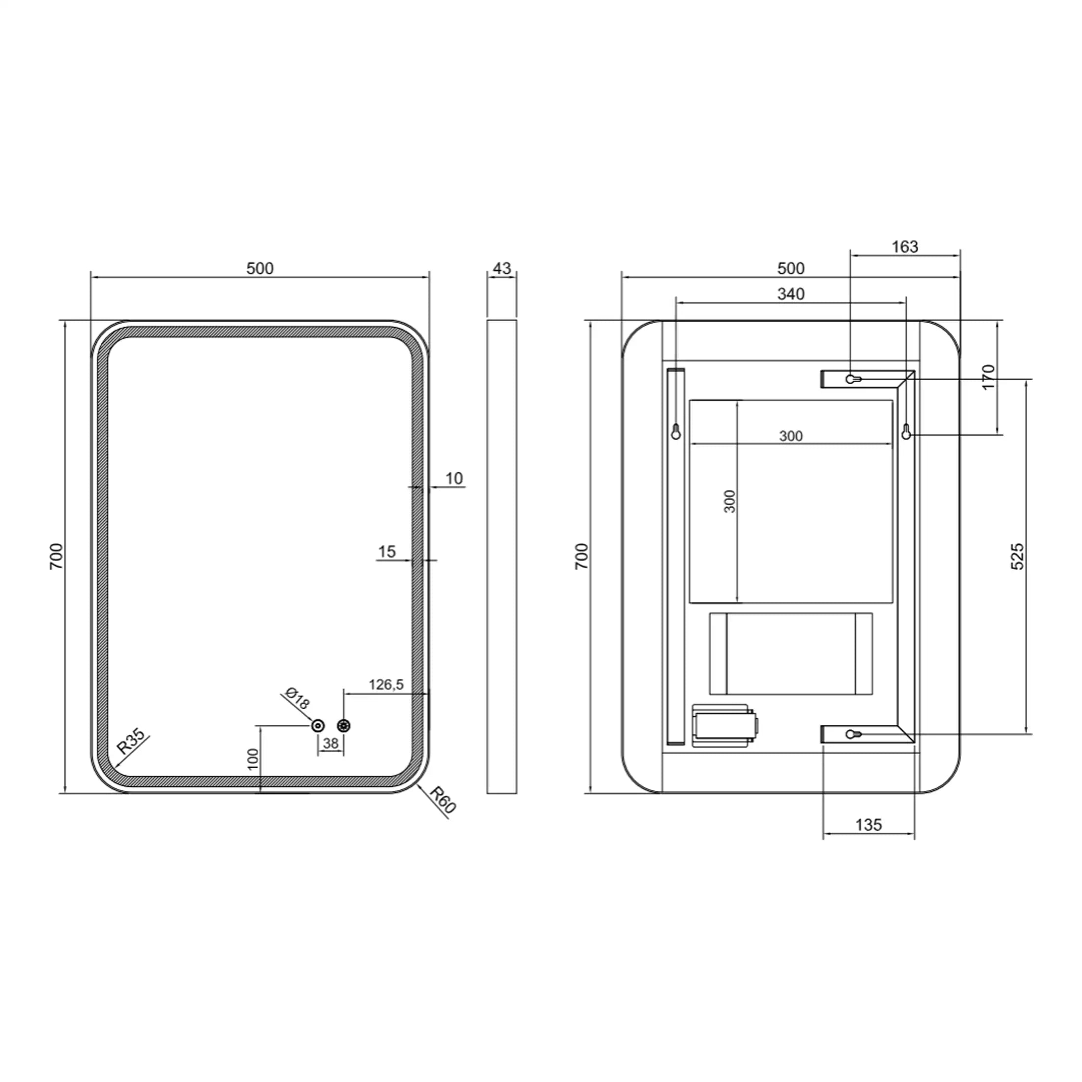 High-quality bathroom shower enclosure design with detailed technical drawings, dimensions, and specifications for modern bathroom installations.