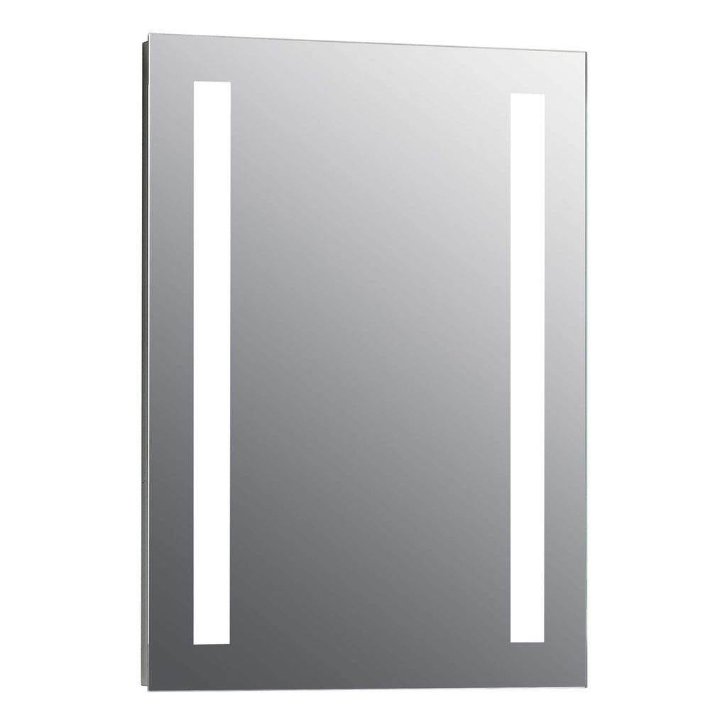 Stylish modern bathroom mirror with LED lighting, perfect for contemporary bathroom interiors, combining functionality with sleek design to enhance your space.