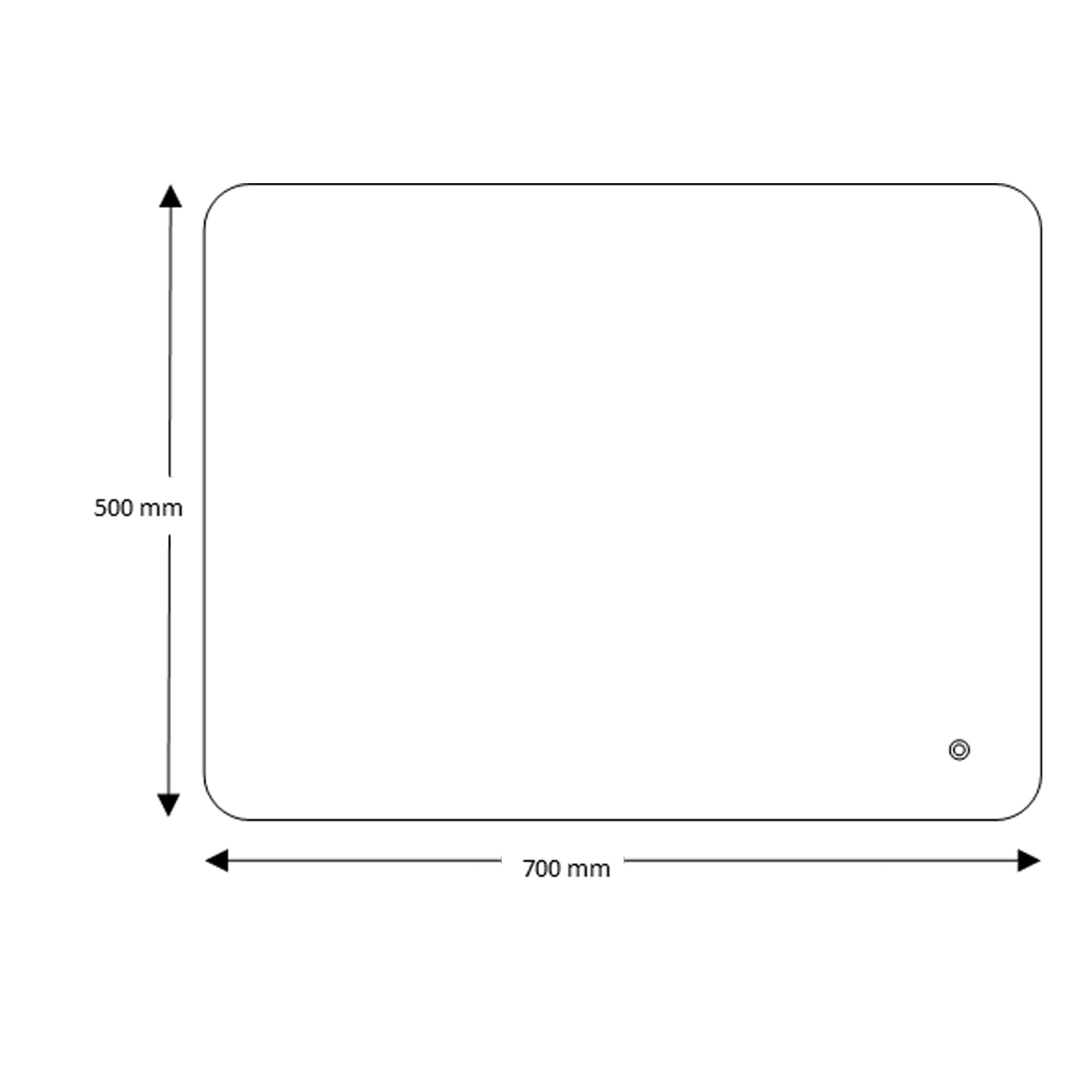 Slate grey bathroom shower tray with dimensions 700mm x 500mm, modern design, anti-slip surface, durable and easy to clean, ideal for contemporary bathroom interiors.