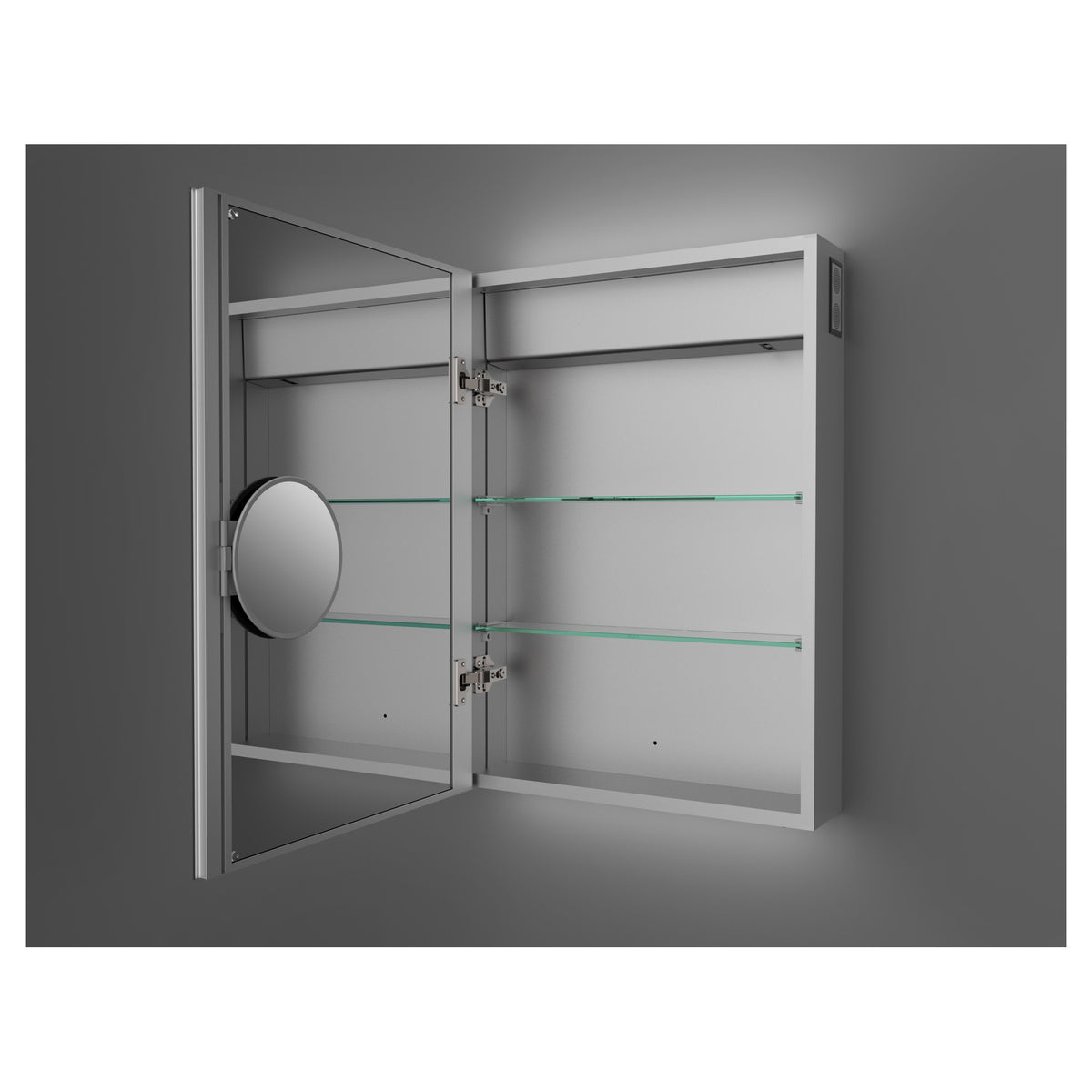 Tailored Jemima 1 Door LED Illuminated Mirror Cabinet With Bluetooth and Shaver Socket - 700mm X 500mm - view 1