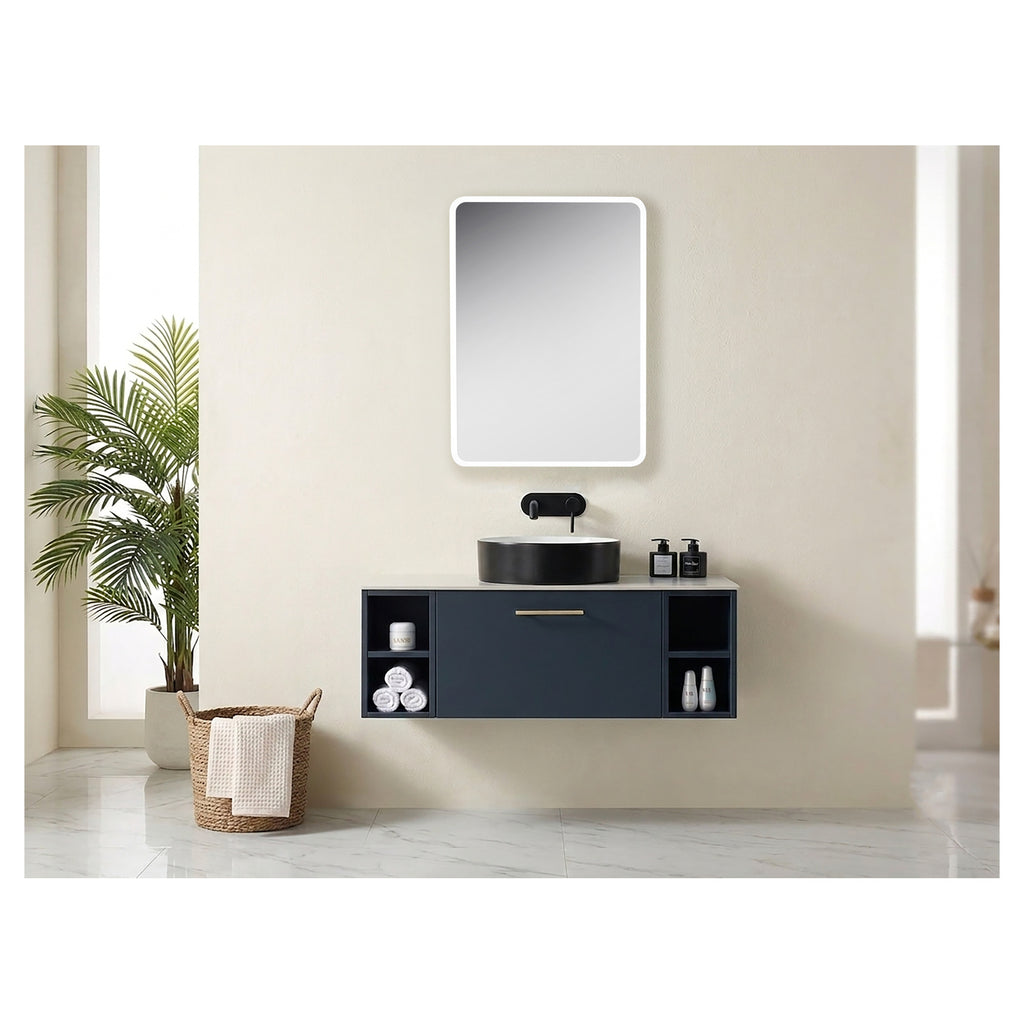 Tailored Angus Slimline LED Touch Illuminated Mirror With Demist, 700mm x 500mm