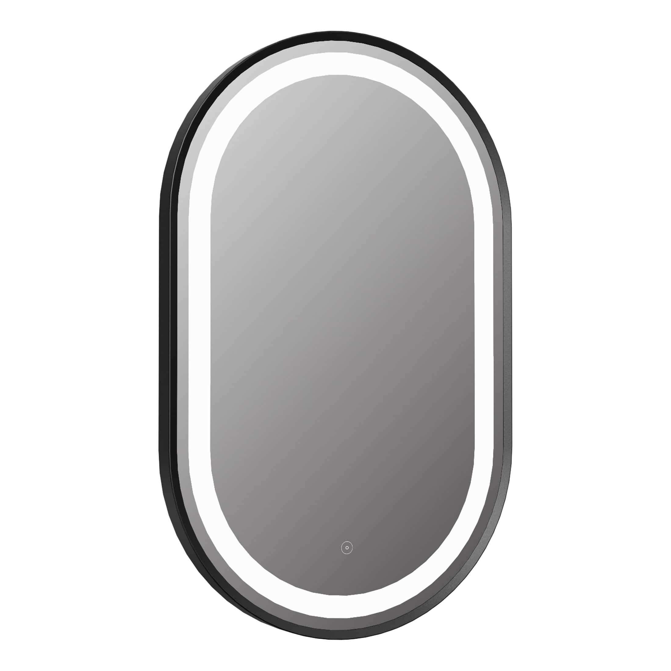 Sleek oval LED bathroom mirror with built-in lighting, ideal for modern bathrooms, offering better illumination and style. Perfect for everyday grooming and enhancing bathroom aesthetics.