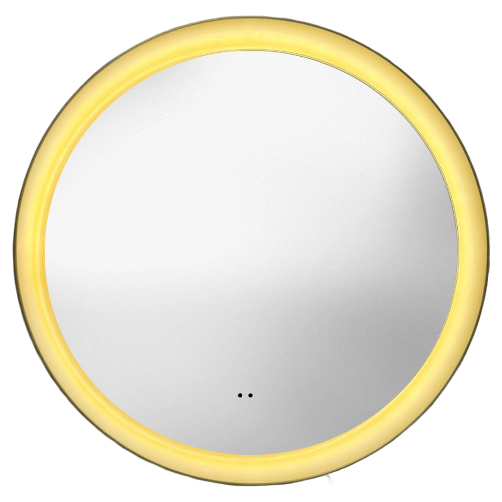 Tailored Orla Brushed Brass LED Mirror w demist & Colour Change 600mm - view 2