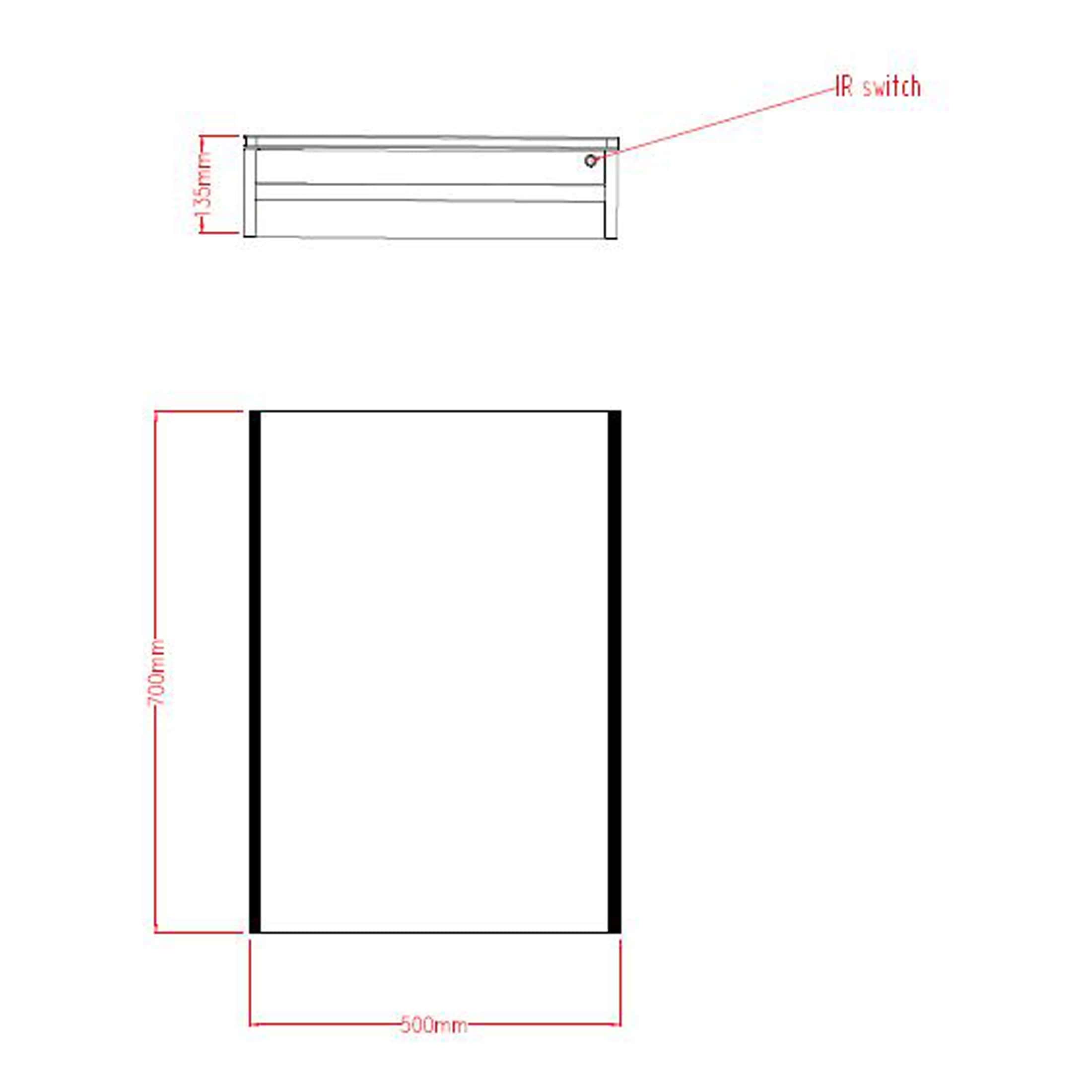 IR switch bathroom access control diagram for secure bathroom door entry and automation, featuring dimension details and electronic relay switch for modern bathroom systems.