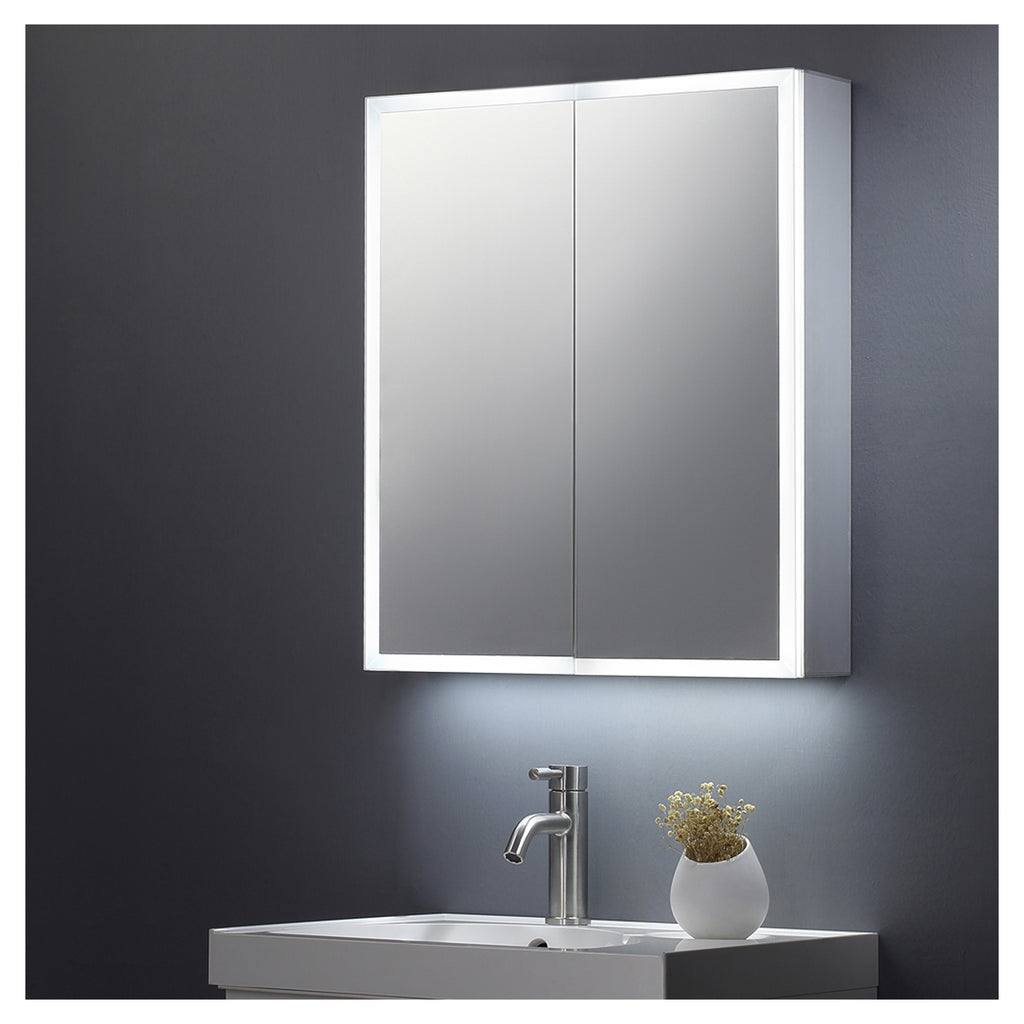 Tailored Bethany 2 Door LED Illuminated Mirror Cabinet With Sensor Switch and Shave Socket - 700mm X 600mm - view 1