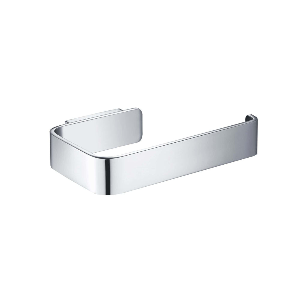 Sleek silver bathroom towel holder with modern minimalist design, suitable for contemporary bathrooms and stylish storage solutions.
