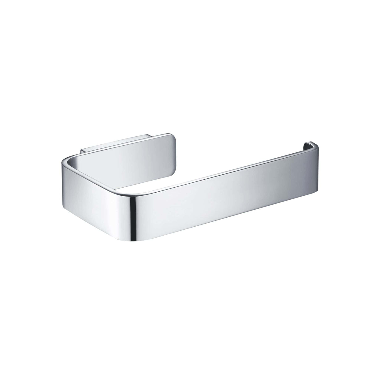Sleek silver bathroom towel holder with modern minimalist design, suitable for contemporary bathrooms and stylish storage solutions.
