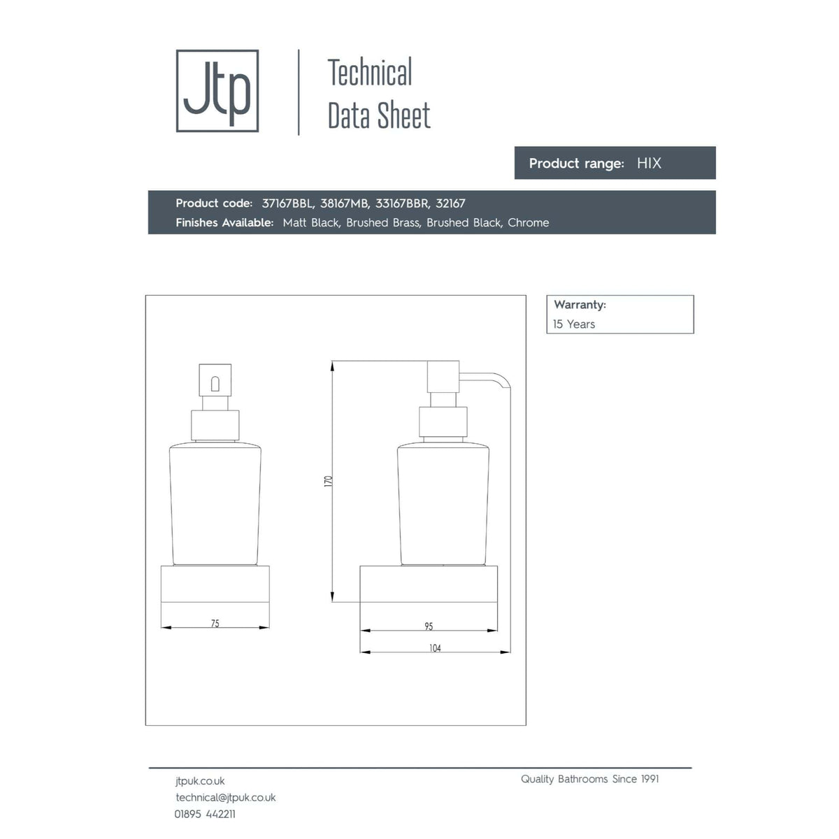 Elegant black and chrome bathroom sink with modern design, featuring detailed technical drawing and measurements, perfect for upscale bathroom renovation projects.