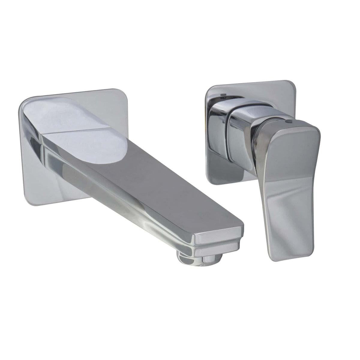 Shiny chrome bathroom door handle set with a modern, sleek design, perfect for contemporary bathrooms and interior upgrades. Ideal for enhancing bathroom aesthetics and functionality.