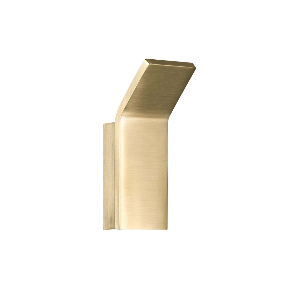 Polished brass bathroom tap spout with modern minimalist design, perfect for contemporary bathrooms, providing a sleek and elegant look. Suitable for high-end bathroom fixtures and accessories.