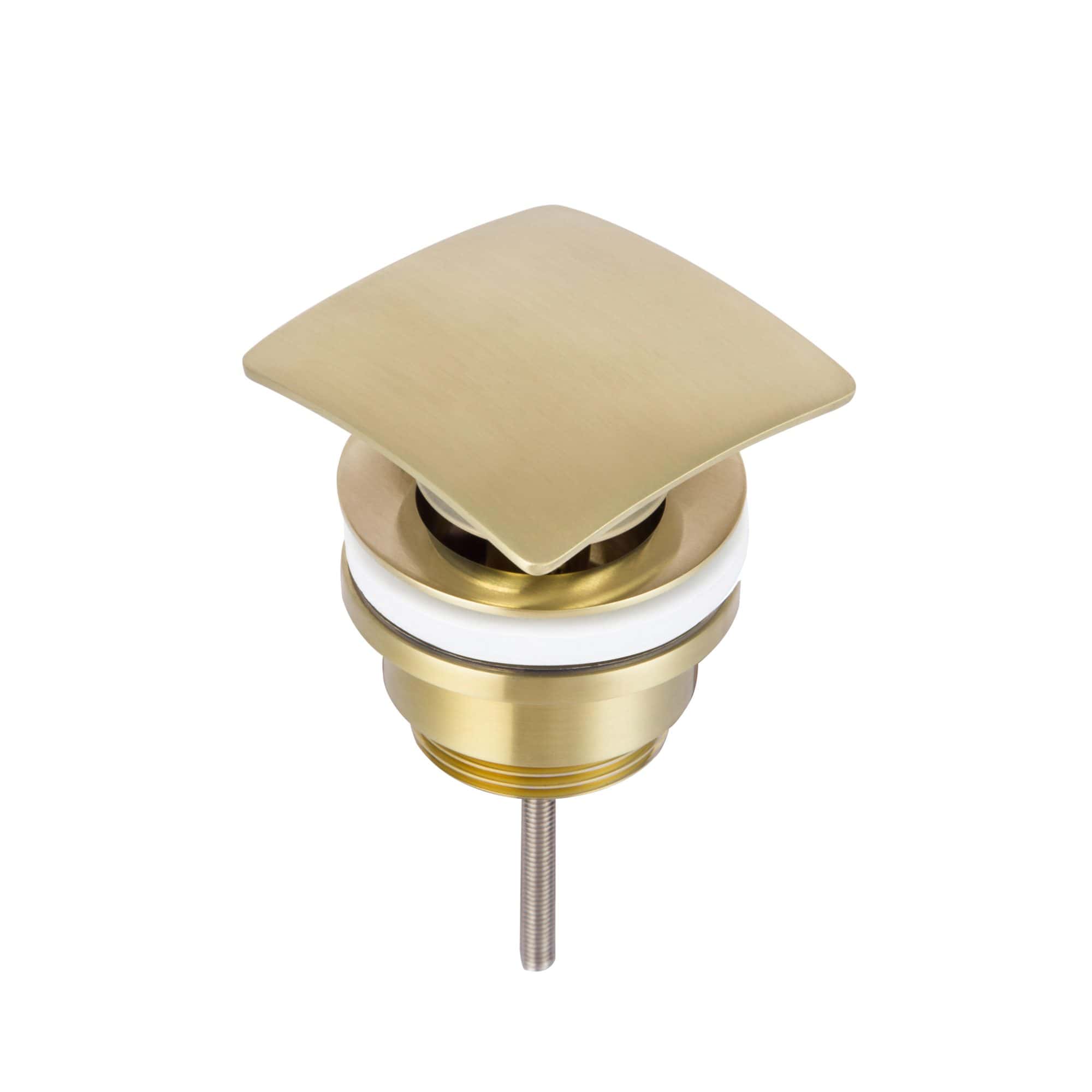 High-quality brass basin waste with minimalist square overflow cover, ideal for modern bathroom upgrades. Durable finish ensures long-lasting performance and sleek aesthetic. Suitable for various countertop sinks.