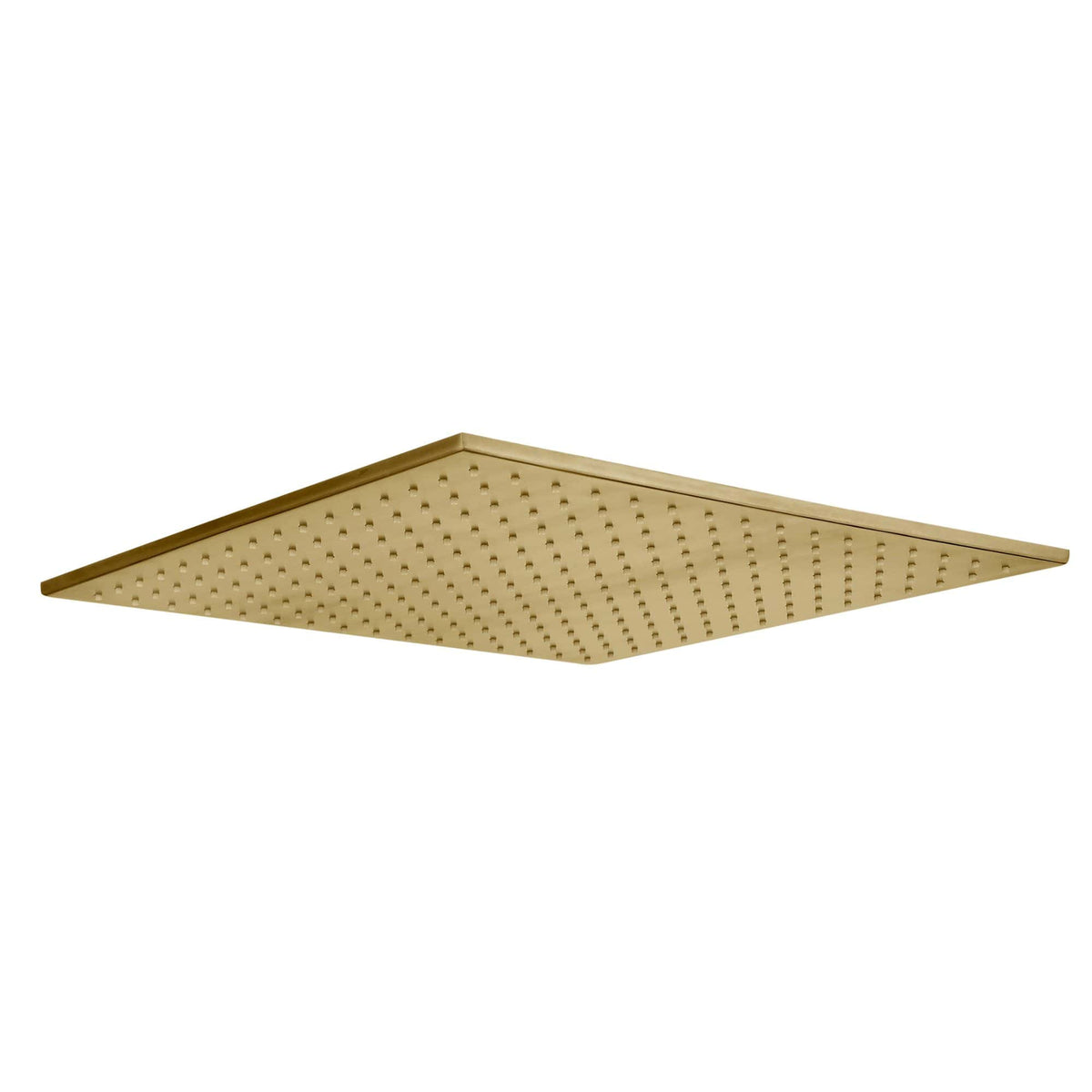 Modern beige square shower head with multiple water outlets for luxurious bathroom showering experiences.