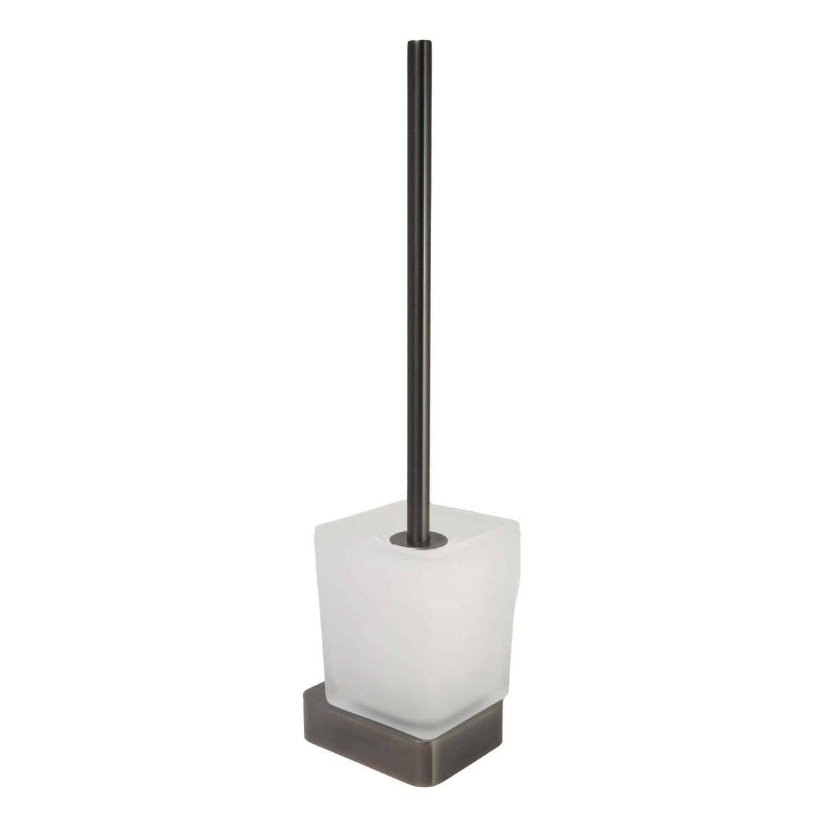 Modern black and white toilet brush holder with sleek design and durable materials, ideal for maintaining hygiene and style in contemporary bathrooms.