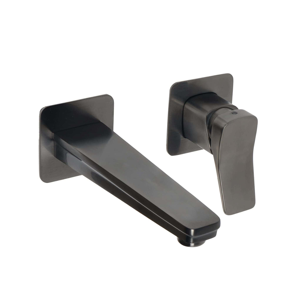 Sleek black bathroom door handle set with modern lever design, ideal for contemporary bathroom renovations and fittings. Perfect for enhancing bathroom aesthetics and ensuring durability.