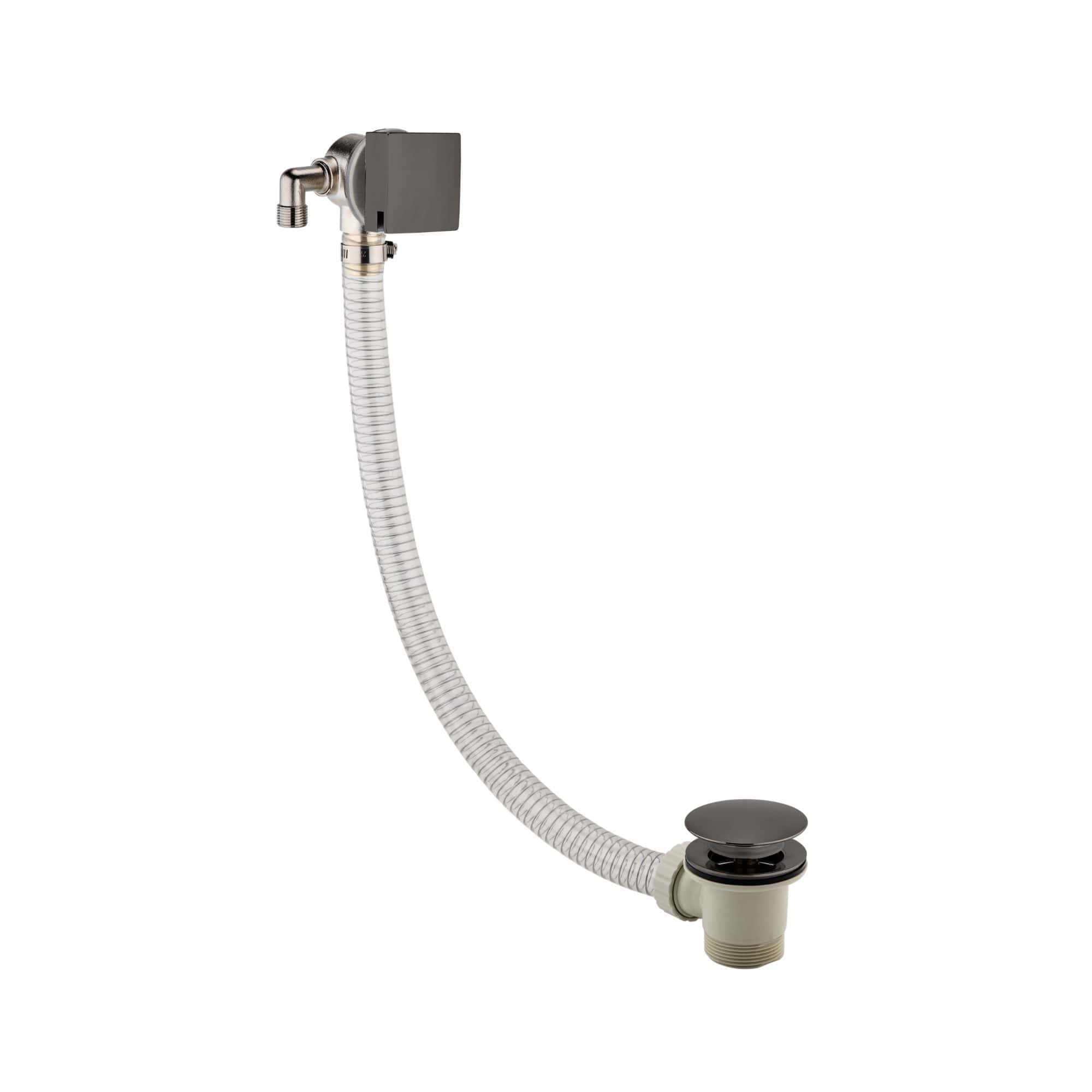 Flexible basin waste pipe with tail piece for bathroom plumbing, designed for efficient water drainage. Suitable for modern bathroom installations, easy to install and maintain.