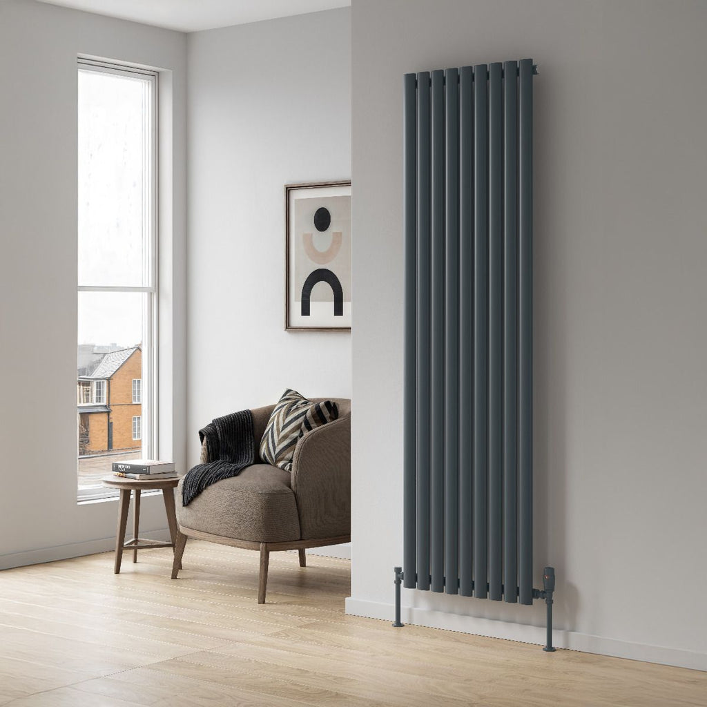 Reina Neva Vertical Double Anthracite Designer Radiator