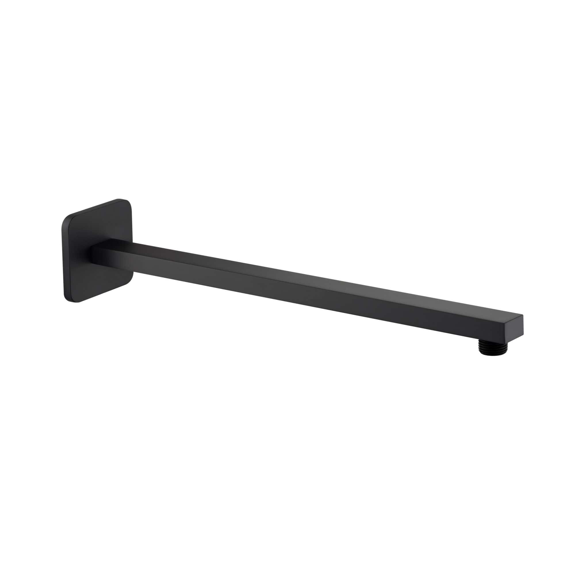 Black bathroom towel rail for modern shower or bath area, wall-mounted designer towel holder with matte finish. Suitable for contemporary bathroom interiors, made from high-quality materials.
