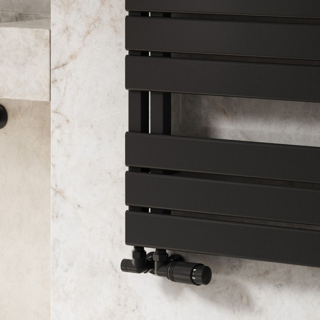 Reina Pettino Black Heated Towel Rail