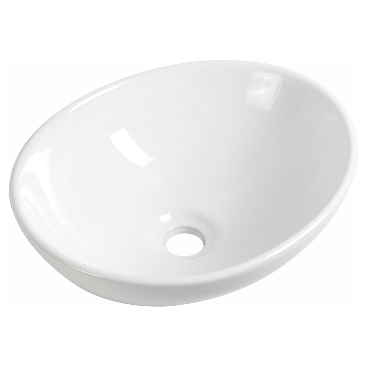 Tailored Pisa Countertop Basin - 400mm Wide - No TH - White