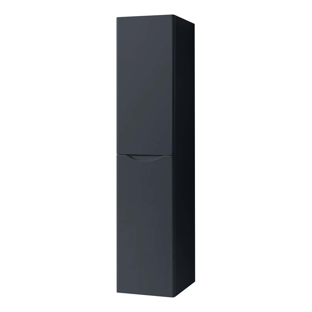 Black bathroom storage cabinet with sleek modern design for organised bathrooms. Perfect for adding functional and stylish storage solutions to any bathroom space.