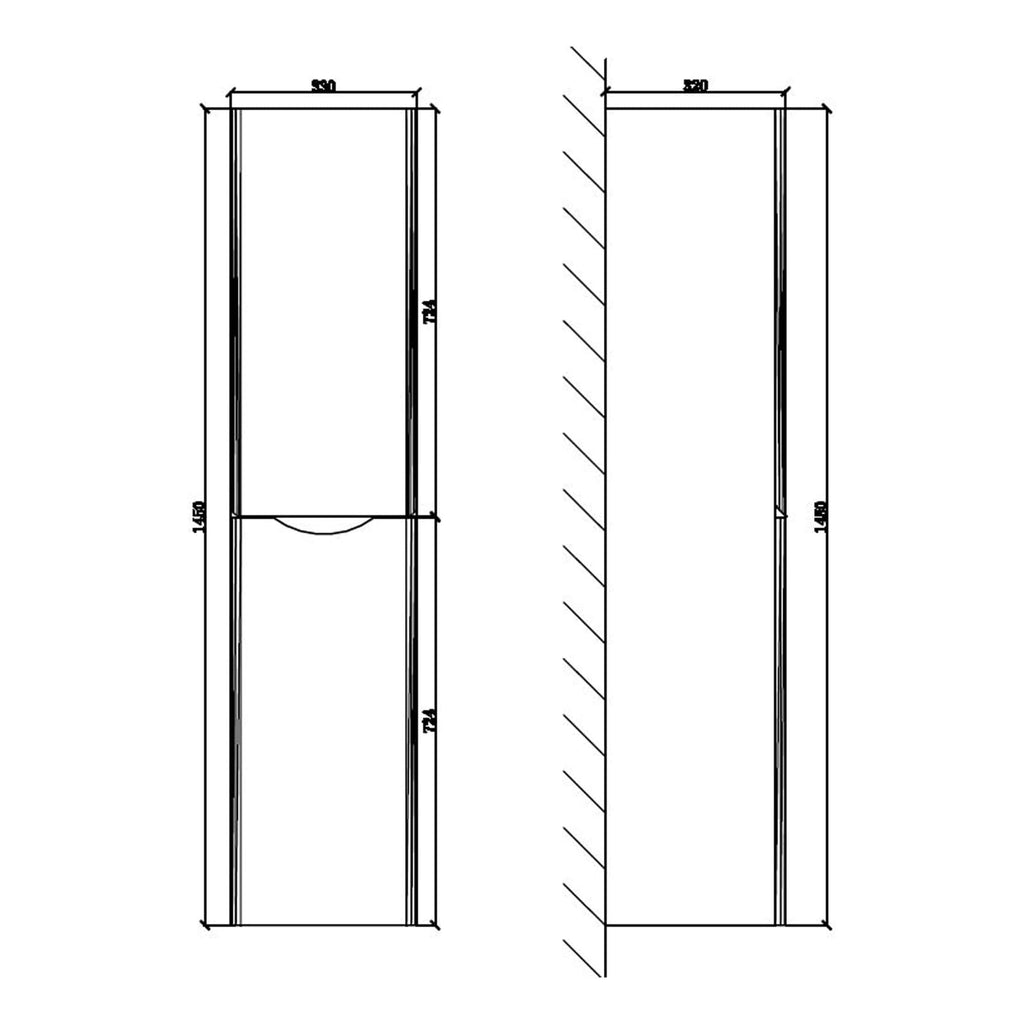 High-quality bathroom shower enclosure technical drawing with precise measurements for custom bathroom design, ideal for builders and renovation projects.