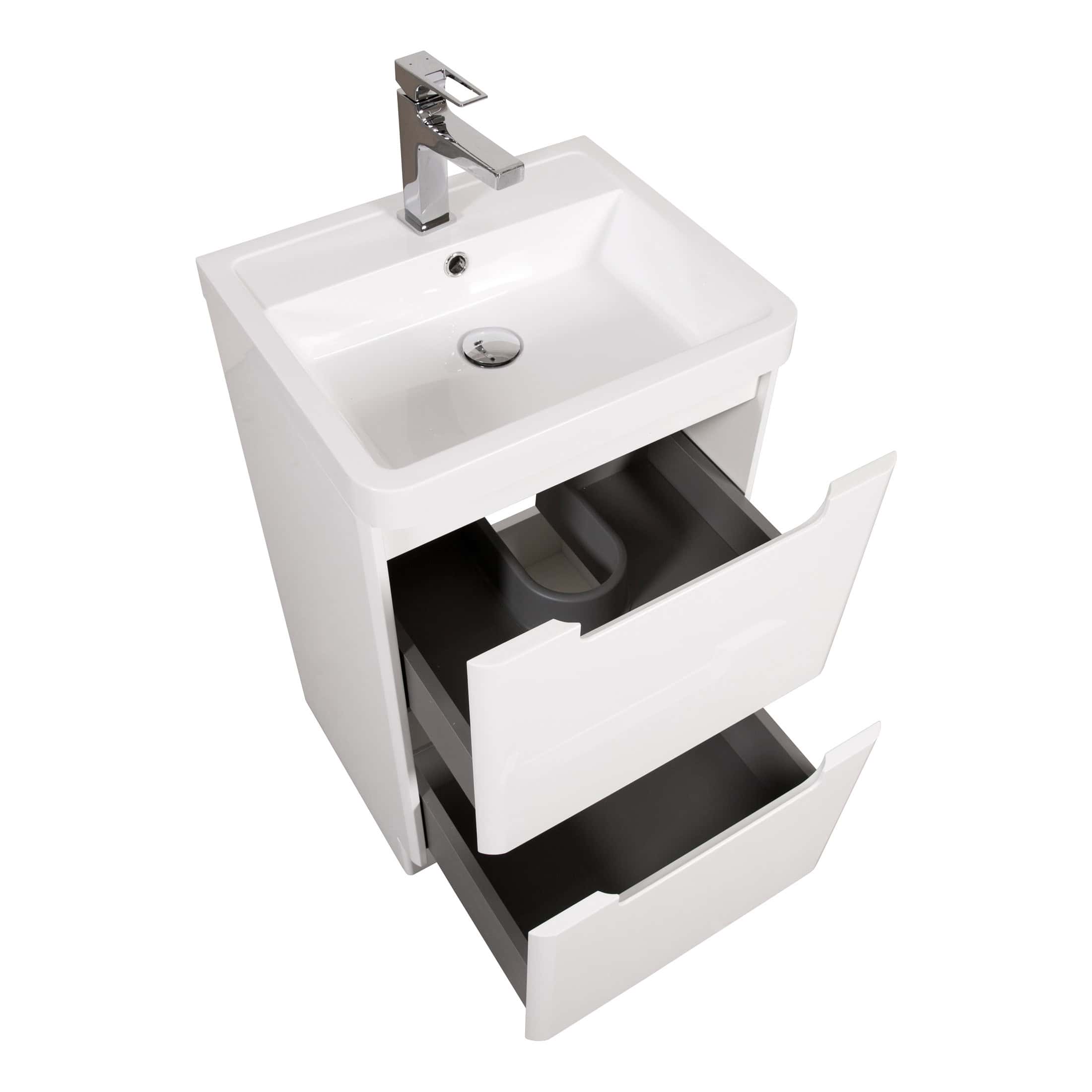 Chrome bathroom sink with storage drawers by Bubly Bathrooms, modern design, functional and stylish bathroom vanity unit, ideal for contemporary home bathrooms.