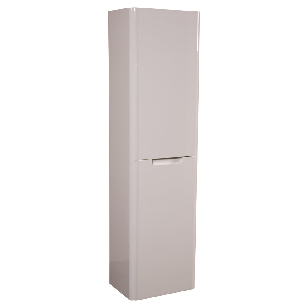 Tailored Monza 2 Door Wall Hung Tall Storage Unit - 1500mm High, Gloss White - view 4