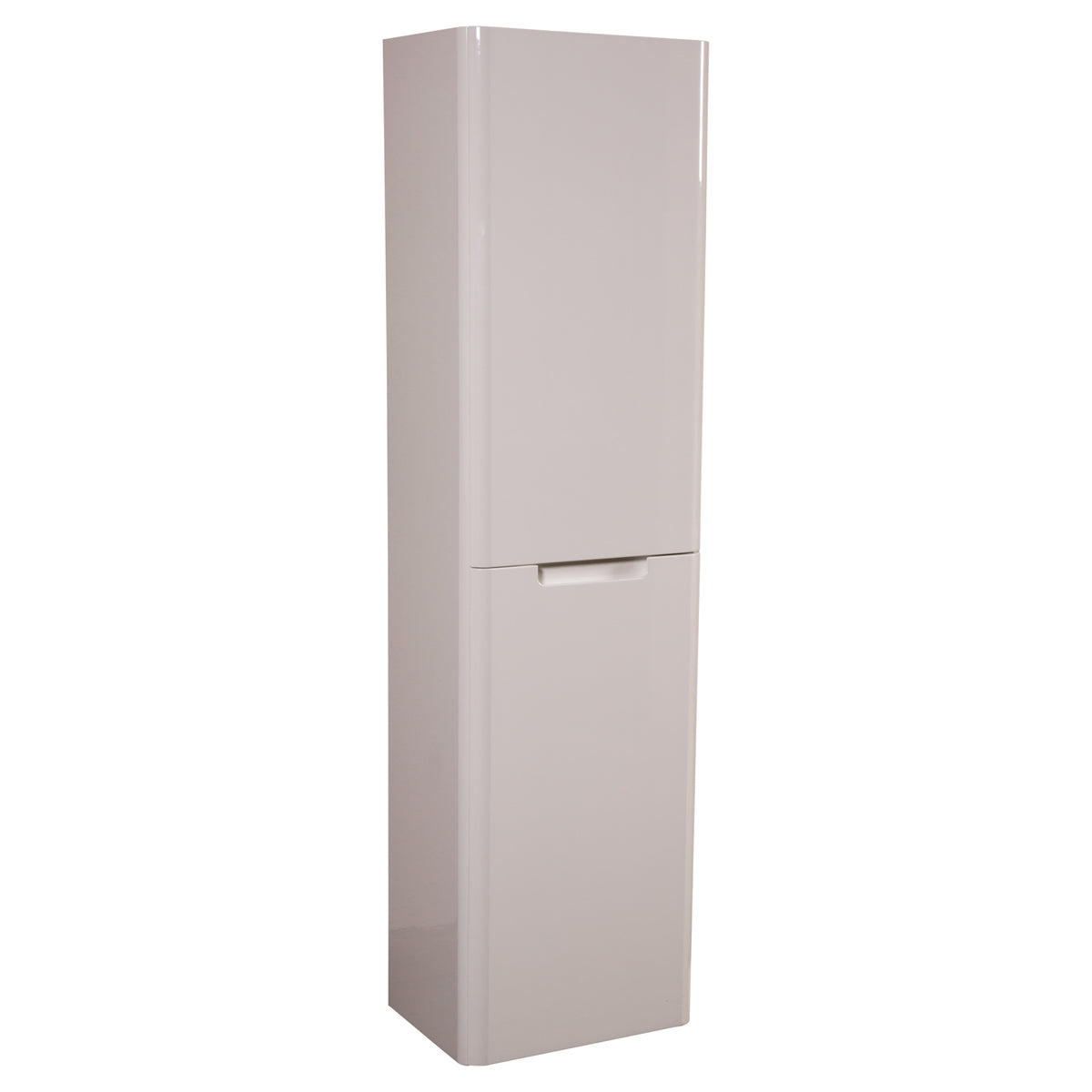Tailored Monza 2 Door Wall Hung Tall Storage Unit - 1500mm High, Gloss White - view 4