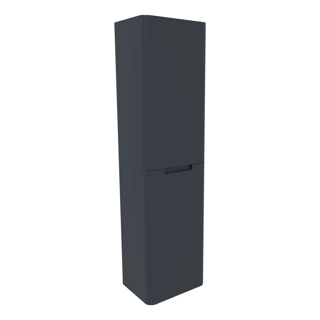 Lockable black bathroom cabinet for storage and organisation in modern bathrooms. Durable high-quality finish, sleek minimalist design, perfect for bathroom essentials.